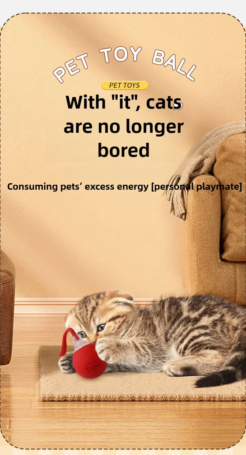 Interactive Self-Moving Cat Ball Toy